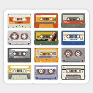 Retro Music Mix Tape Sticker